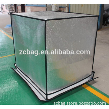 aluminized foil EPE foam sewing with Velcro thermal heat insulation bubble sewing side seal pallet cover thermal pallet cover